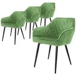 ML-Design 4er Set St&uuml;hle Esszimmerst&uuml;hle Wohnzimmerst&uuml;hle K&uuml;chenstuhl Samt