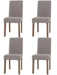 CHEFGASTRO 4er-Set Esszimmerstuhl klassisch und zeitlos HxBxT 90x42x50cm Sitzh&ouml;he