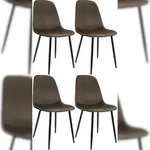 CLP 4er Set Esszimmerstuhl Maryam braun/Samt