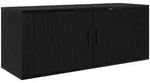 vidaXL Wandmontiertes TV-Regal Schwarz Eichen-Optik 100 x 34,5 x 40 cm
