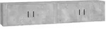 vidaXL TV-Wandschr&auml;nke 2 Stk. Betongrau 100x34,5x40 cm