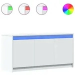 vidaXL TV-Schrank mit LED-Beleuchtung Wei&szlig; 100x34x50 cm Holzwerkstoff