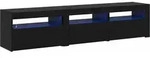vidaXL TV-Schr&auml;nke 2 pcs Schwarze Eiche 180 x 35 x 40 cm Holzwerkstoff