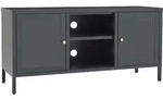 vidaXL TV-Schrank Anthrazit 105x35x52 cm Stahl und Glas