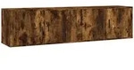 vidaXL TV-Wandschr&auml;nke 2 Stk. R&auml;uchereiche 80x34,5x40 cm