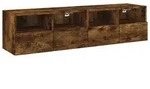 vidaXL TV-Wandschr&auml;nke 2 Stk. R&auml;uchereiche 60x30x30 cm Holzwerkstoff