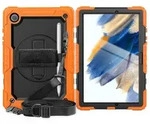 Lobwerk 4in1 Cover f&uuml;r Samsung Tab A8 X200 X206 10.5 Extrem Schutz + Stativ Orange