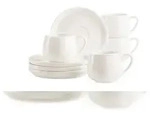 M&Auml;SER Espressoobere 11 cl + Untertasse 12,5 cm, 4-er set, postsicher, Serie TAYA