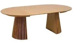 Ebuy24 Tokyo Esstisch inkl. 2 Zusatzplatten &Oslash;120x120-160-200cm Eiche Furnier.