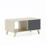 SKRAUT HOME Couchtisch mit T&uuml;ren, Esszimmer, Modell WIND, Strukturfarbe Eiche,