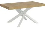 Itamoby Volantis Ausziehtisch 160/264x90 cm Natur-Eiche wei&szlig;e Beine