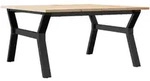 vidaXL Couchtisch Y-Gestell 90x90x45cm Massivholz Kiefer und Stahl