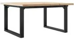 vidaXL Couchtisch O-Gestell 90x90x45,5cm Massivholz Kiefer & Stahl