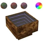 vidaXL Beistelltisch mit LED R&auml;uchereiche 40x40x30 cm Holzwerkstoff