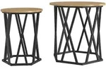 vidaXL Couchtisch 2 pcs Artisan-Eiche Ingenieure Holz und Stahl