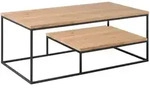 moebel-dich-auf Couchtisch THORE 2 in Eiche, Massivholz, Metallgestell, (BxHxT)