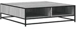 vidaXL Couchtisch Grau Sonoma 100x100x30 cm Holzwerkstoff und Metall