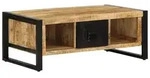 vidaXL Couchtisch 90x50x36 cm Raues Massivholz Mango