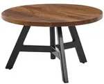 Couchtisch FineBuy Sofatisch Massivholz 60x60x35 cm Wohnzimmertisch Tisch Rund