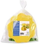 Zitronenserviertuch "Lemon Wrap" aus Baumwolle 100 St&uuml;ck 22 cm Gelb-Gr&uuml;n