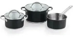 San Ignacio - Kochgeschirr-Set 5-teilig (2 T&ouml;pfe mit Deckel + Kochtopf) aus Stahl