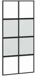 vidaXL Schiebet&uuml;r Schwarz 102,5x205 cm Hartglas und Aluminium
