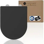 Helma Duroplast WC-Sitz BLACK, D-Form, mit Absenkautomatik und Schnellverschluss