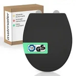 Helma Duroplast WC-Sitz BLACK, mit Absenkautomatik und Schnellverschluss