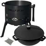 Grillpeter Utschak Nurlan &Oslash;50 cm Kazan 22L aus Gusseisen mit Zubeh&ouml;r