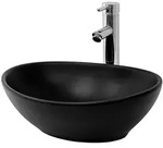 LuxeBath ML-Design Aufsatzwaschbecken Keramik Schwarz matt 41 &times; 33,5 &times; 14,5...