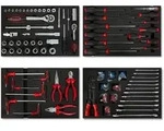 EBERTH Multitool Set 81-tlg f&uuml;r Werkstattwagen, Schaumstoffeinlagen,...