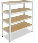 shelfplaza HOME 100x110x40 cm Schwerlastregal in wei&szlig; mit 4 B&ouml;den und 175 kg