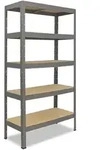 shelfplaza PRO 180x90x45 cm Schwerlastregal in grau mit 5 B&ouml;den und 200 kg Traglast