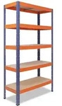 shelfplaza PRO 230x120x60 cm Schwerlastregal in blau-orange mit 5 B&ouml;den und...