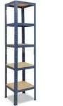 shelfplaza HOME 200x50x50 cm Schwerlastregal in blau mit 5 B&ouml;den und 175 kg...