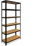 shelfplaza BLACK 200x80x60 cm Schwerlastregal in schwarz mit 6 B&ouml;den und 145 kg