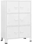 vidaXL Lagerschrank Industrial Wei&szlig; 75x40x115 cm Metall