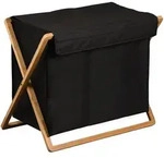 KESPER W&auml;schesammler,Bambus, FSC, schwarz 56.5x69x41cm