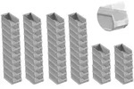 PROREGAL 40x Graue Sichtlagerbox 2.0 mit Abdeckung | HxBxT 7,5x10x17,5cm | 0,8...