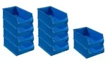 PROREGAL 10x Blaue Sichtlagerbox 5.0 | HxBxT 20x30x50cm | 21,8 Liter 