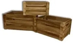 Holzkiste Basic, 3er Set, braun