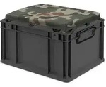 PROREGAL Eurobox NextGen Seat Box Camouflage, HxBxT 26,5x30x40cm, 20 Liter, Griffe