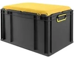 PROREGAL Eurobox NextGen Seat Box Gelb, HxBxT 36,5x40x60cm, 65 Liter, Griffe