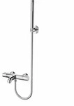 Aloni Wannenarmatur mit Thermostat und Handbrause Chrom