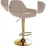 CLP Barhocker Braga Gold Stoff taupe