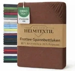 EXKLUSIV HEIMTEXTIL Frottee Spannbettlaken 140 - 160 x 200 cm Schokobraun 80%