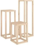 vidaXL 3-tlg. Pflanzenst&auml;nder-Set Massivholz Kiefer