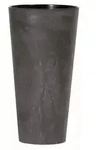 Prosperplast - Kunststoffblumentopf Tubus Slim Effect MIT Reservoir in Anthrazit,
