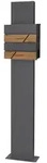 ML-Design ECD Germany Standbriefkasten Anthrazit Edelstahl 170 cm freistehend,...