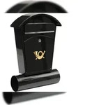 TRIZERATOP Cassetta postale 480x280x80mm nera